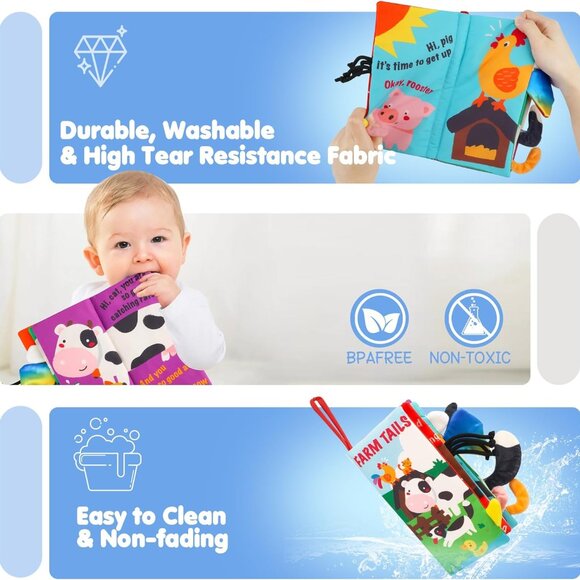 Soft Farm Tails Baby/Toddler Book - Picture 3 of 6